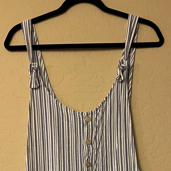 Xhilaration Periwinkle Blue & White Striped Romper - Picture 5 of 13